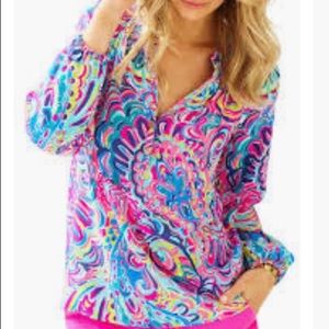 Lilly Pulitzer Elsa Psychedelic Sunshine Top XS